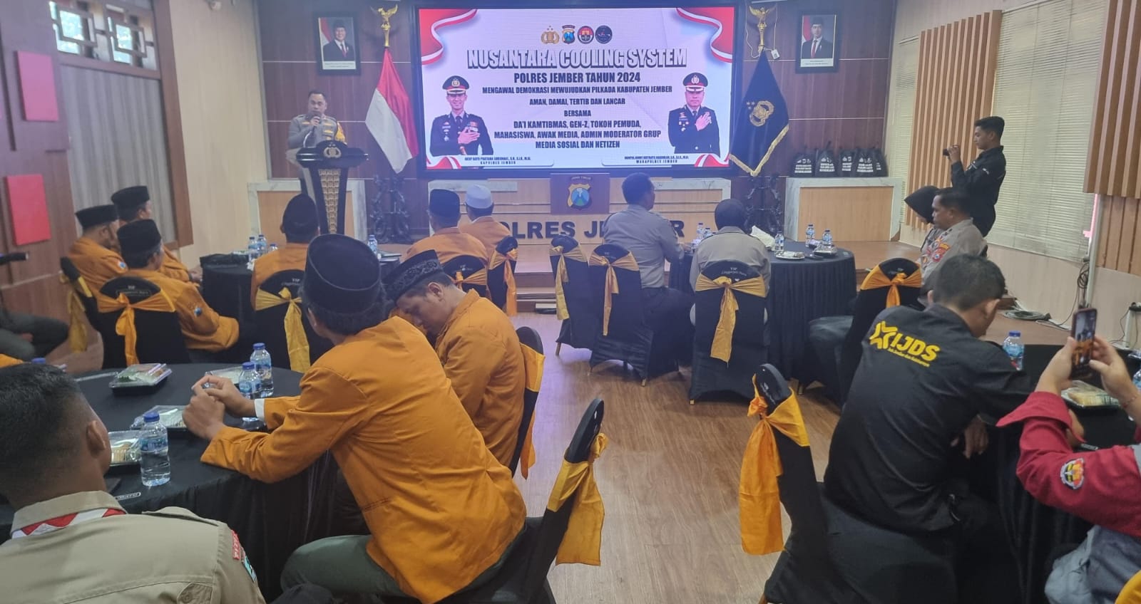 Dengan Cooling System Polres Jember Kawal Demokrasi Menuju Pilkada 2024 yang Aman dan Damai