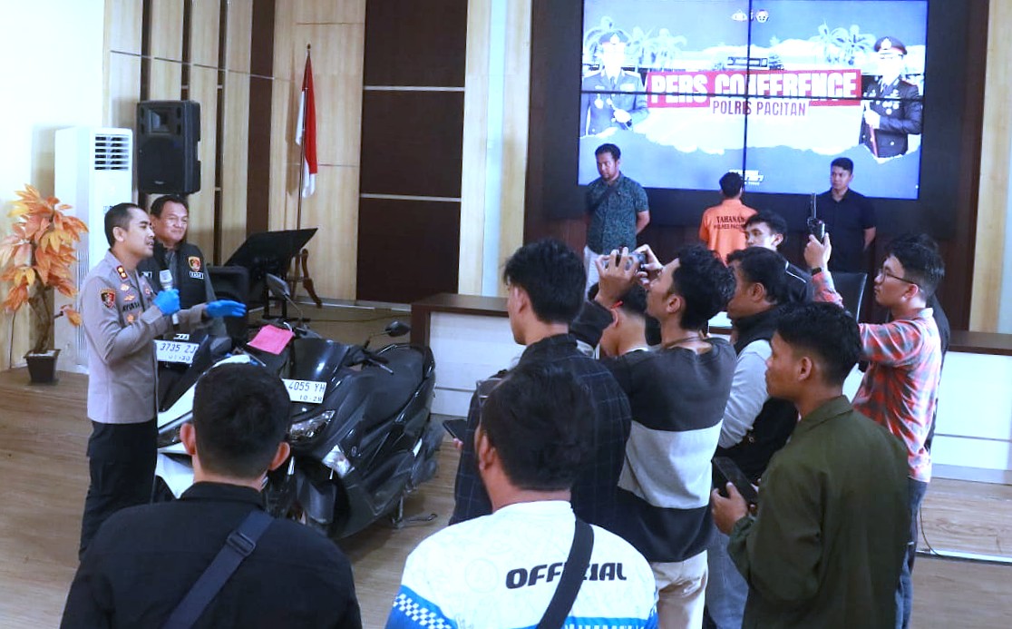 Polres Pacitan Berhasil Amankan Tersangka Curanmor dan 2 Unit Motor Hasil Curian