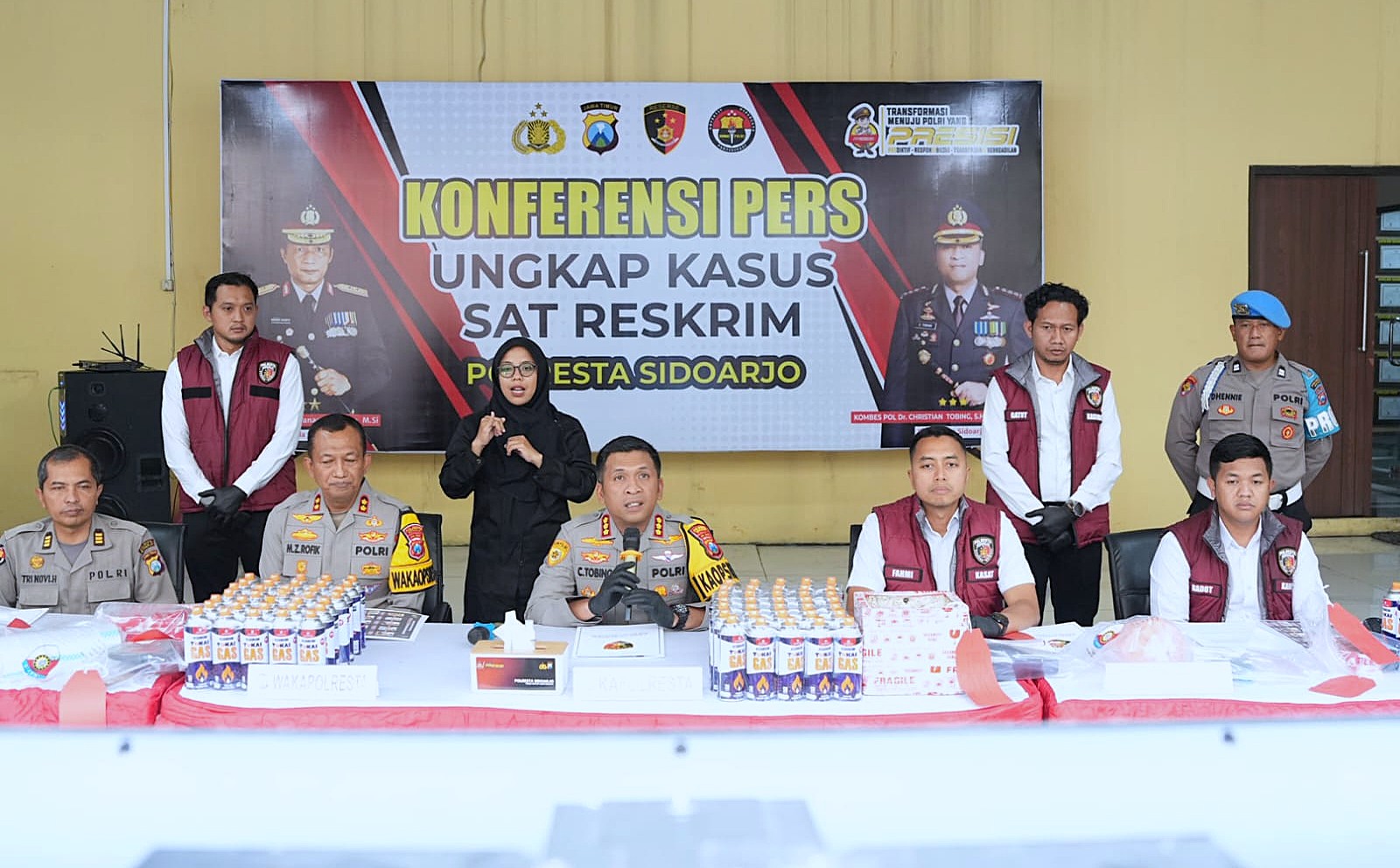 Polresta Sidoarjo Bongkar Pengoplosan LPG Subsidi Jadi Gas Portabel