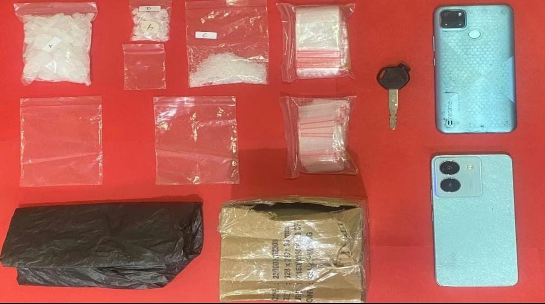 Polres Mojokerto Amankan Dua Tersangka Pengedar Sabu Senilai 126 juta Disita