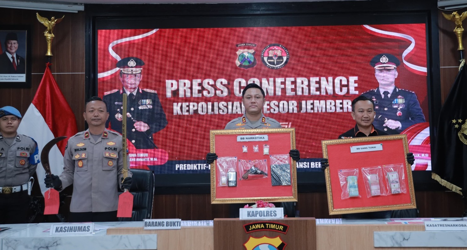 Polres Jember Amankan 18 Tersangka Narkoba Sepanjang Bulan Maret 2026