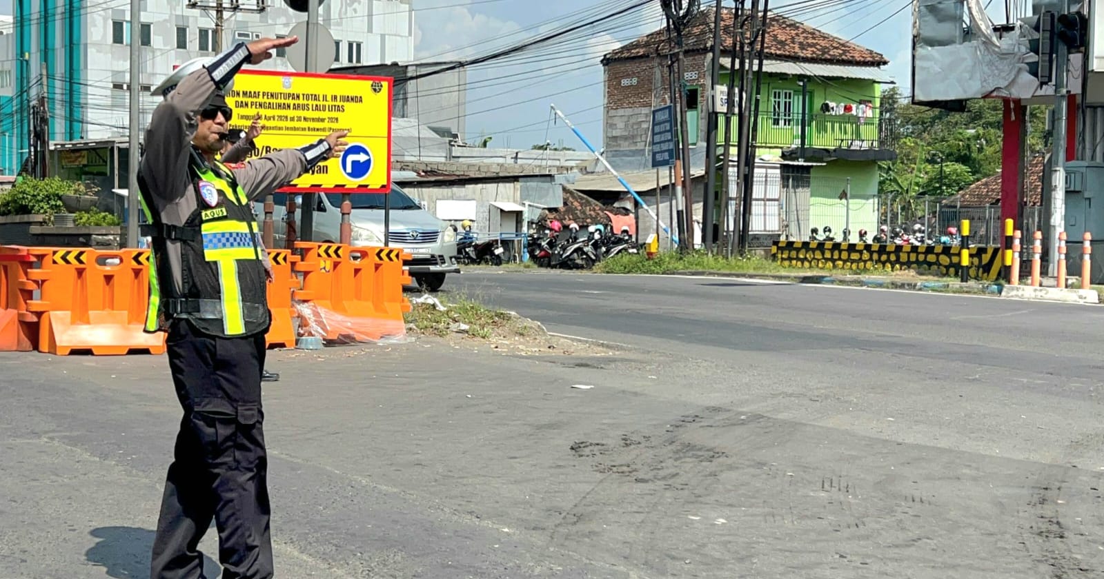 Polres Pasuruan Kota Siapkan Jalur Alternatif Dampak Pembongkaran Jembatan Bok Wedi