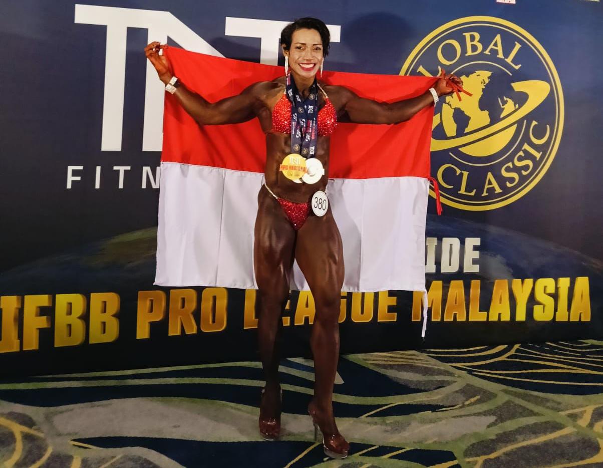 Polwan Tak Hanya Jaga Kamtibmas, Kapolsek Baguala Raih 3 Medali Binaraga Internasional