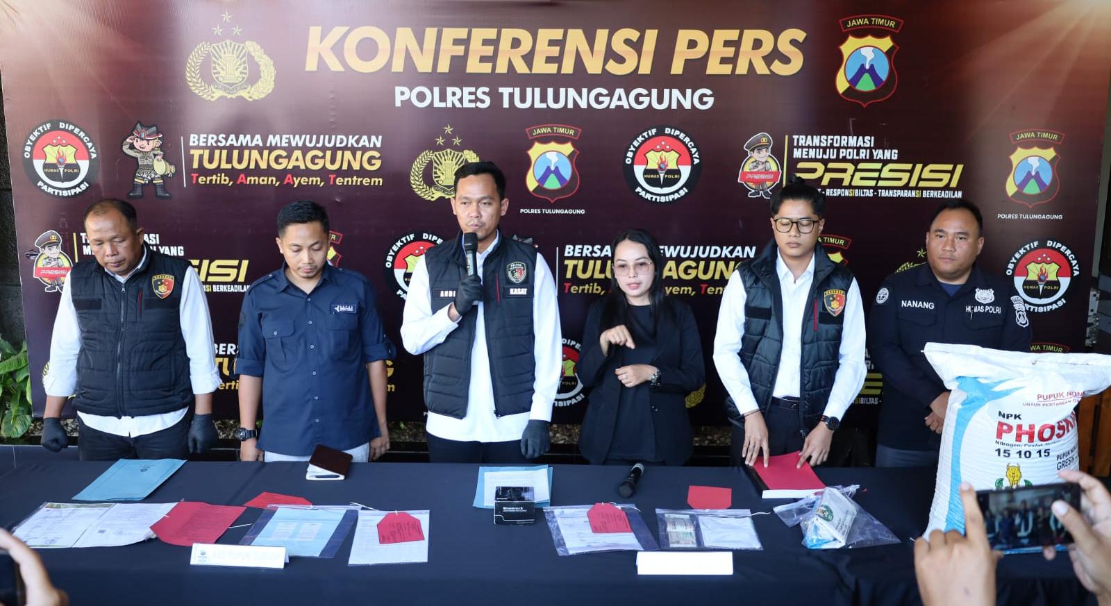 Polres Tulungagung Ungkap Fakta Baru Kasus Dugaan Peredaran Pupuk Ilegal
