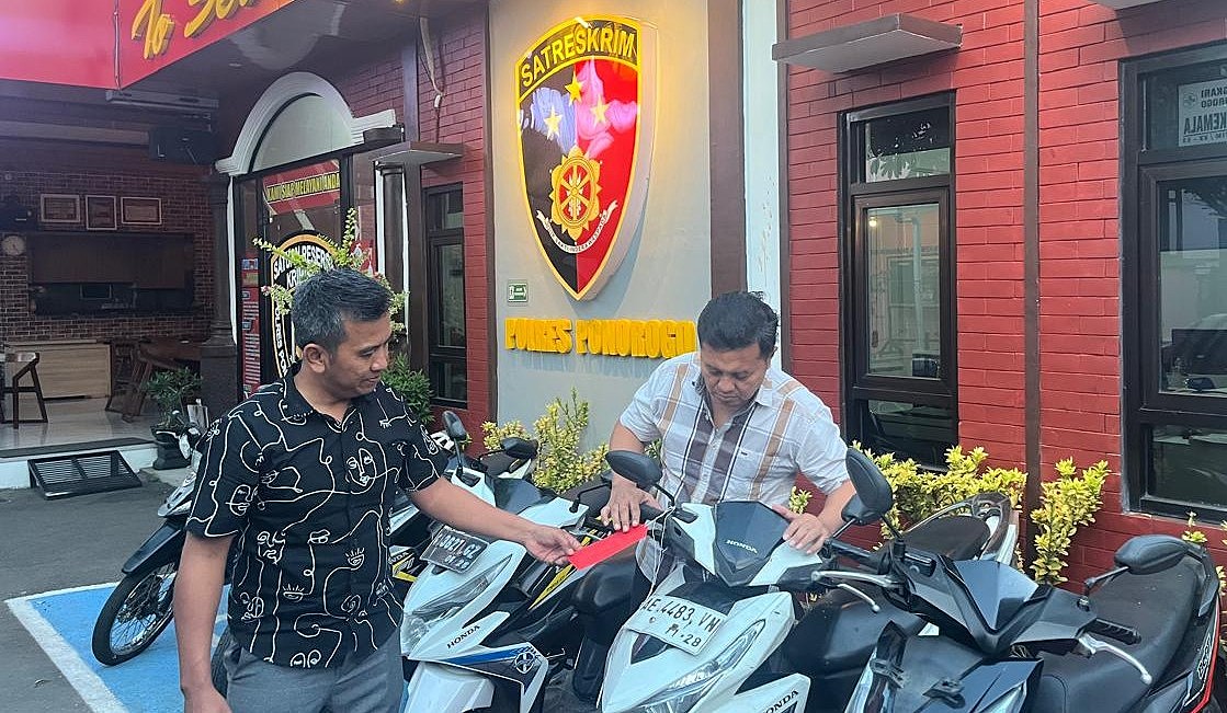 Tim URC Polres Ponorogo Amankan Tersangka Curanmor Lintas Daerah dan 5 Motor Curian