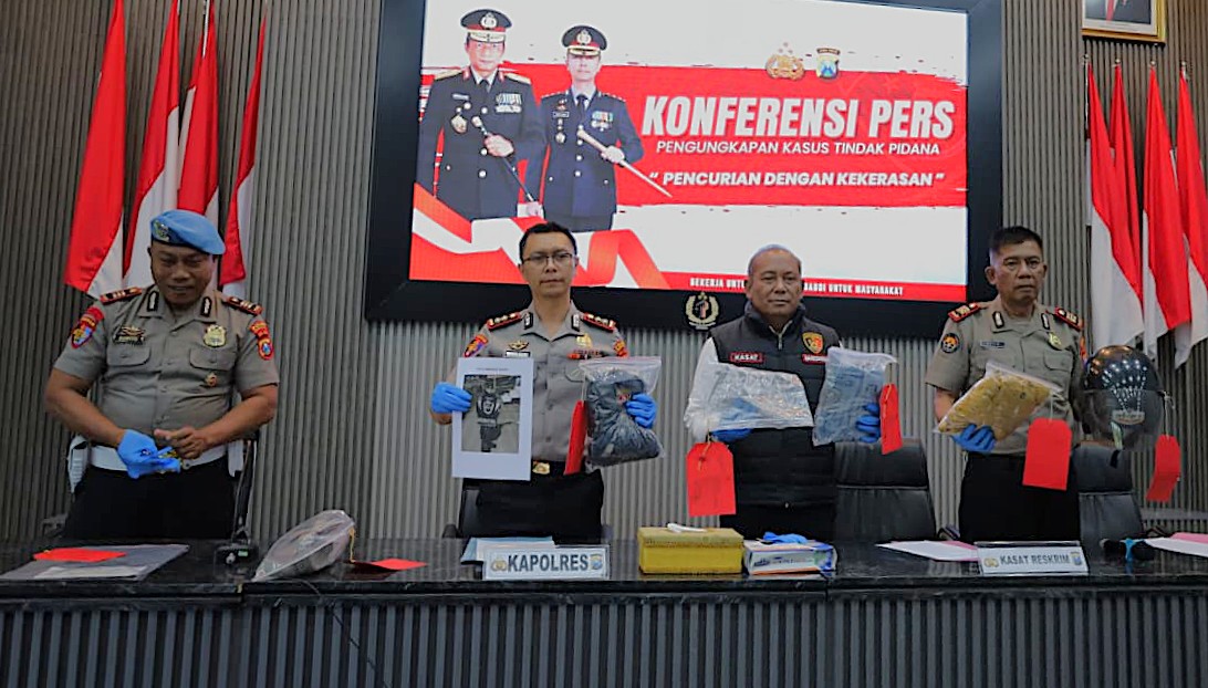 Polres Trenggalek Amankan Jambret Perhiasan, Tersangka Lima Kali Masuk Bui