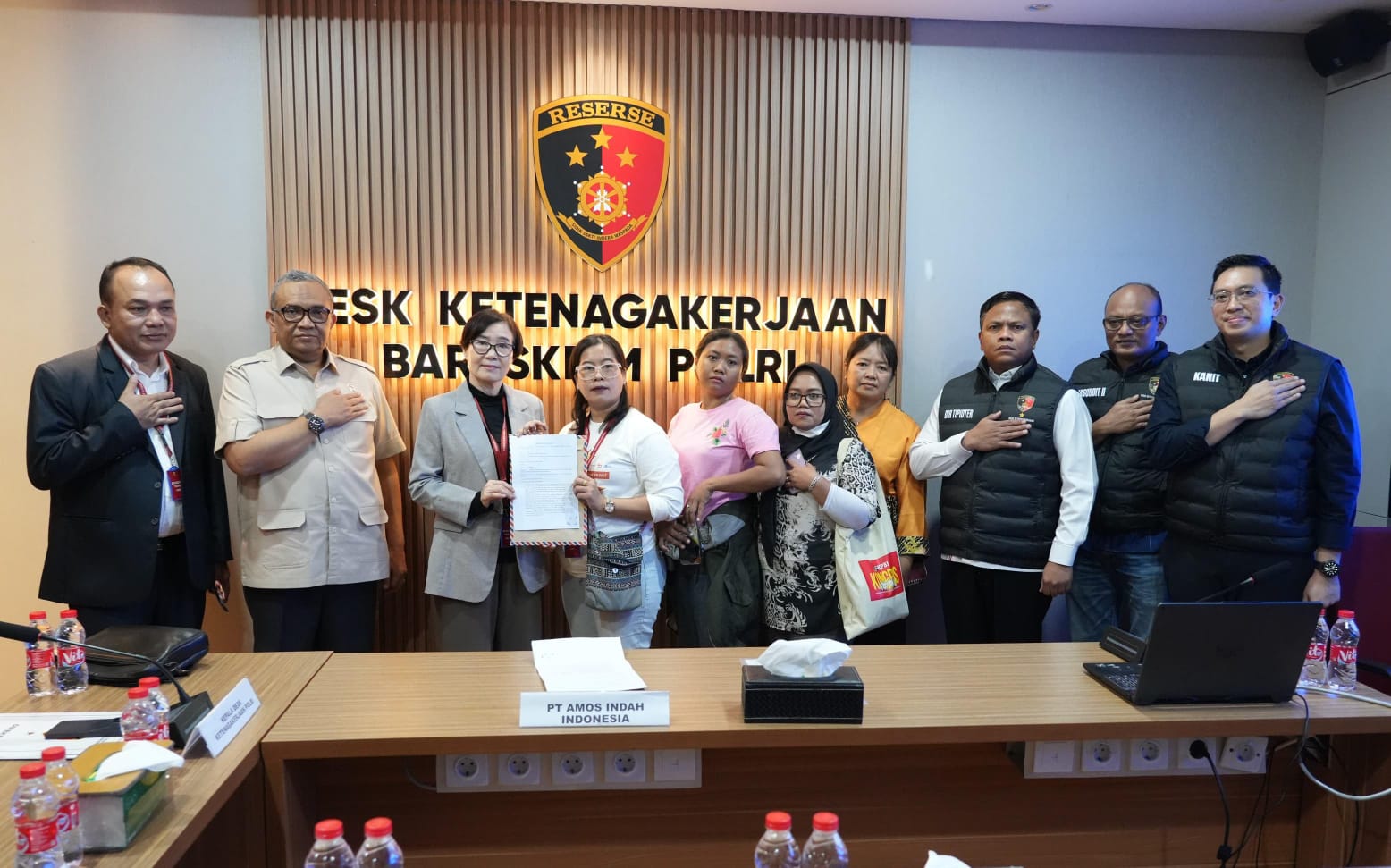 Desk Ketenagakerjaan Polri dan Kemnaker Selesaikan Perselisihan PHK 134 Pekerja PT Amos Indah Indonesia