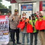 Polsek Kebomas Gandeng YALPK Group Gelar Baksos Ojol Gresik Sumringah Dapat Sembako dan BBM Gratis