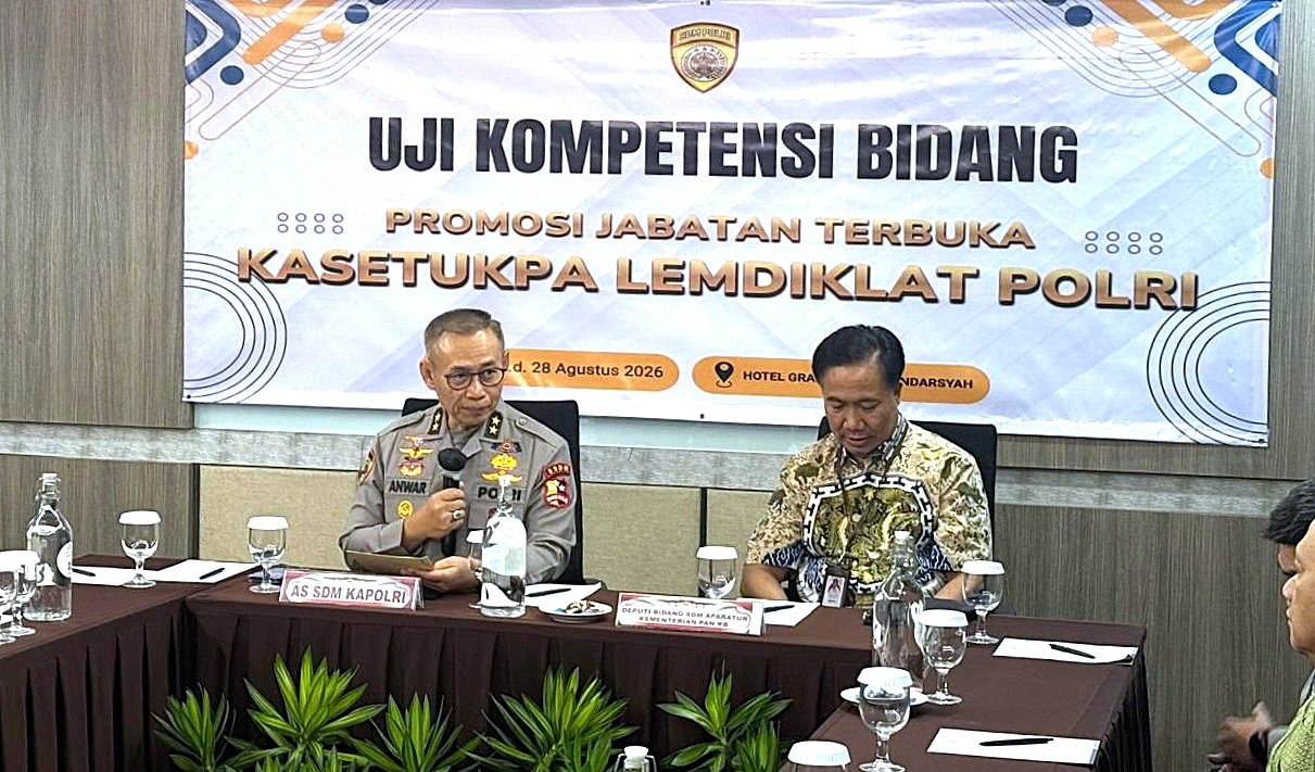 Polri Buka Seleksi Terbuka Kasetukpa Lemdiklat, 13 Perwira Ikuti Uji Kompetensi