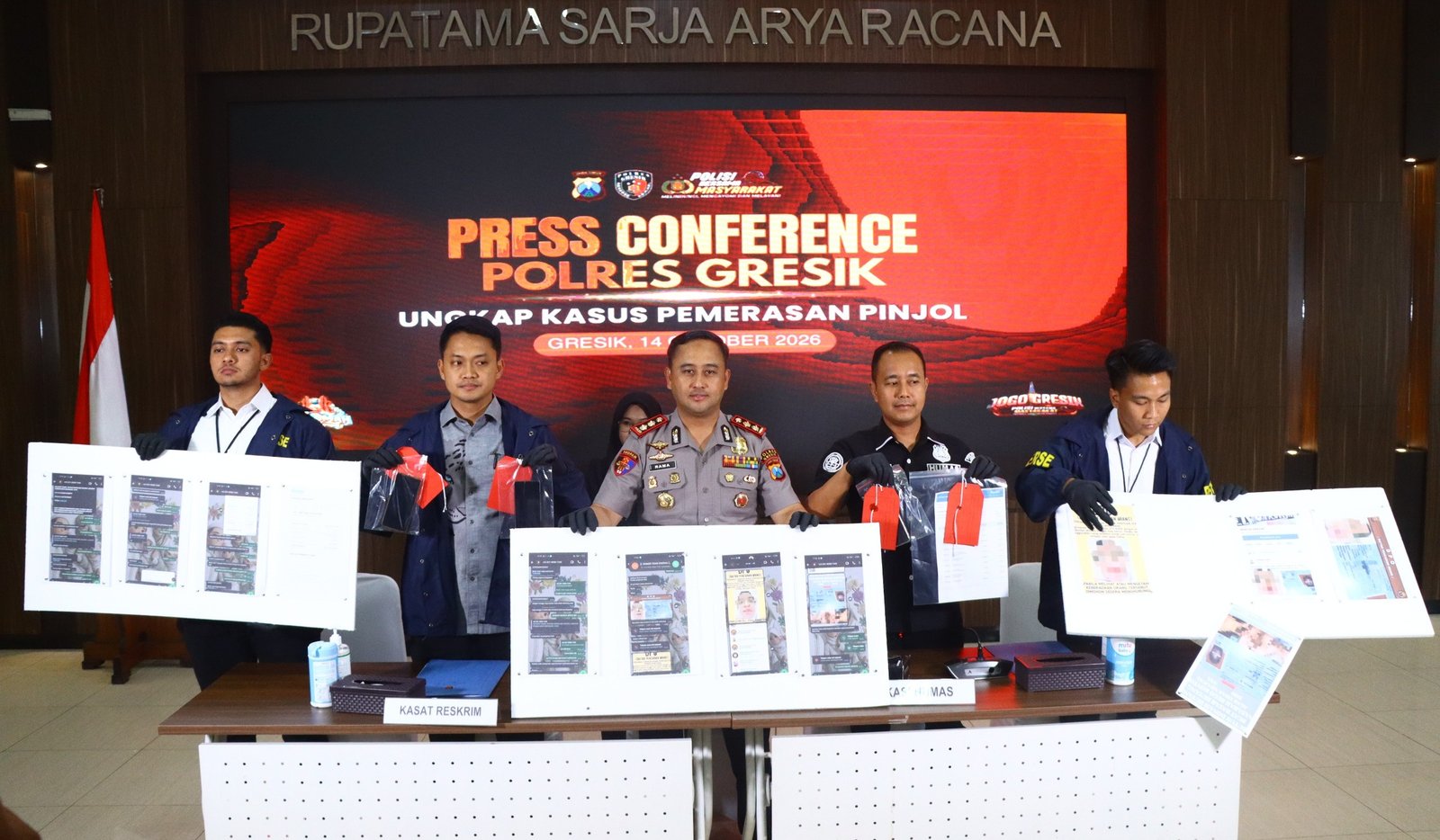 Polres Gresik Gerak Cepat Amankan Sindikat DC Pinjol Fiktif di Lampung